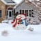 Glitzhome® 2.5ft. Metal Lovely Snowman Yard Stake